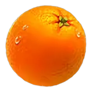 Orange fruit symbol from the Burning Wins x2 paytable