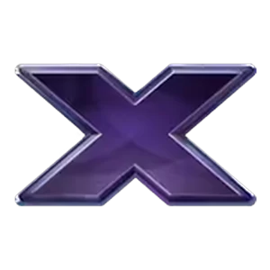 Purple X symbol from the Burning Wins x2 paytable